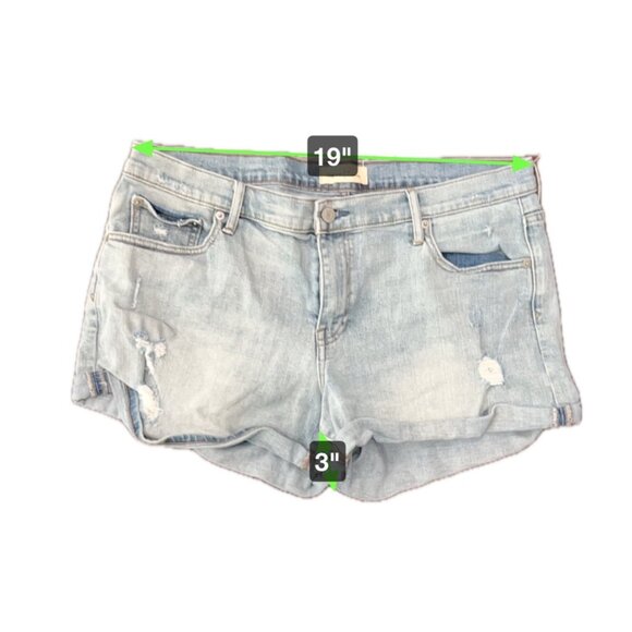 Gap 1969 Women's Distressed Denim Shorts Size 33 Light Wash - Picture 7 of 8